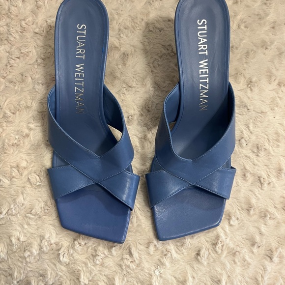 Stuart Weitzman Blue Carmen Sandal heel‎ NEW 10 - Picture 4 of 10